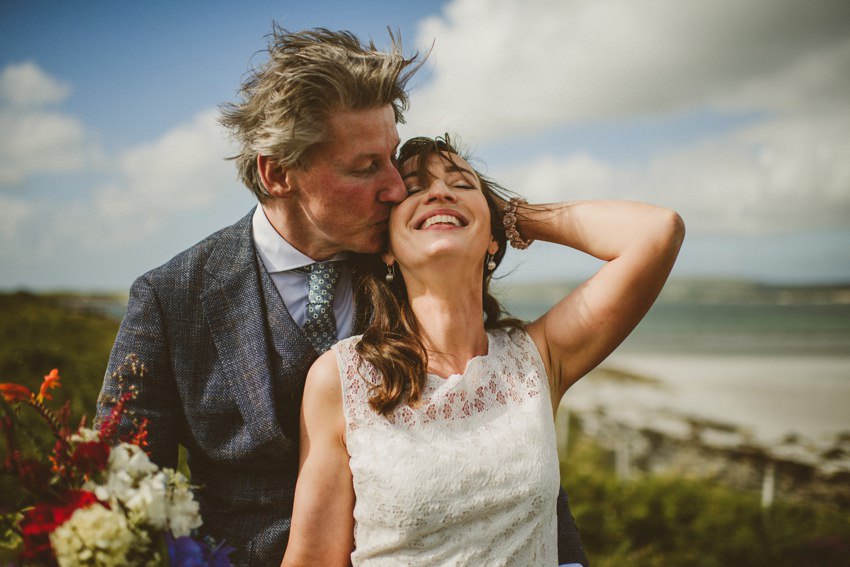 amazing portrait by wedding photographers galway. Bride and groom in Connemara wedding